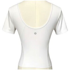 Lululemon Align Cropped Tee White Nulu Size 4